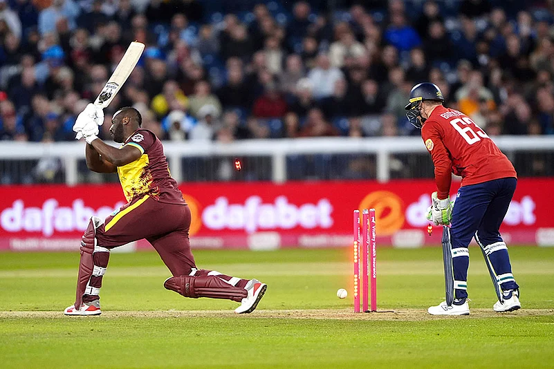 Britain T20 Cricket England vs West Indies 1st Twenty20 photo_ Andre Russell