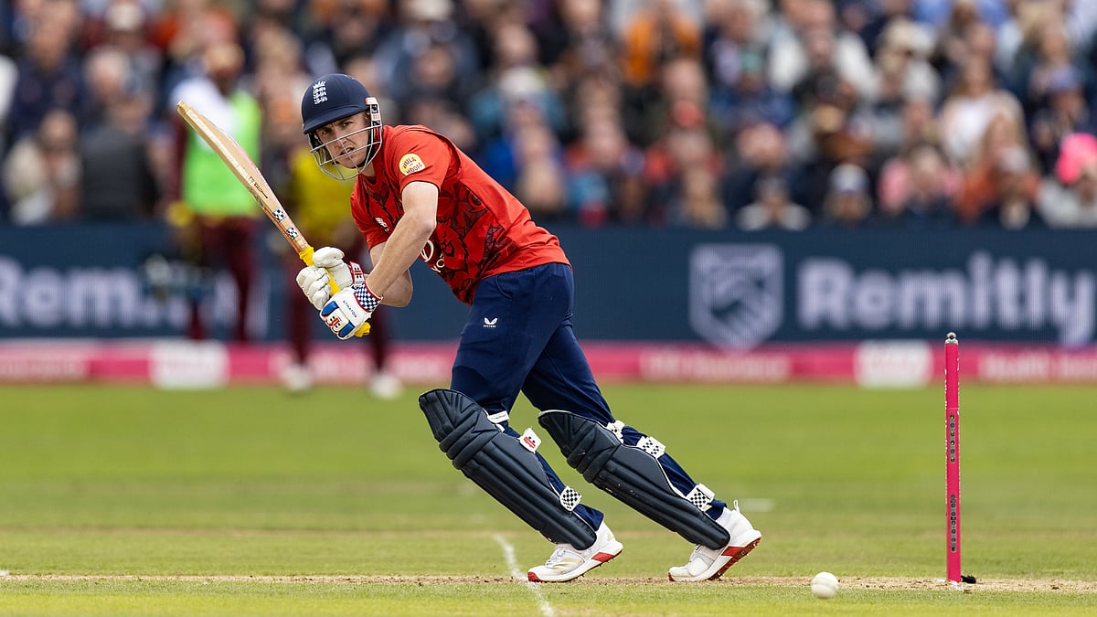 Harry Brook in action for England - null