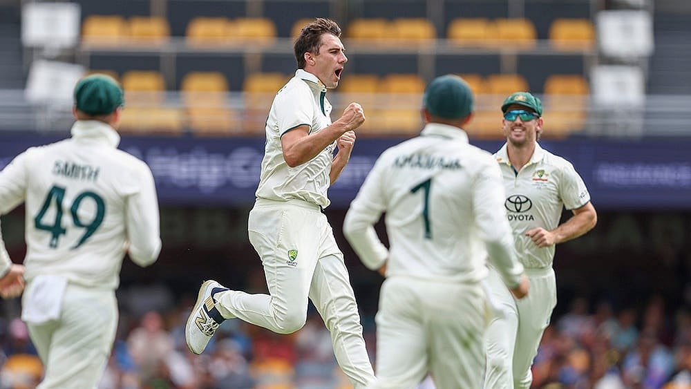 Australias captain Pat Cummins celebrates