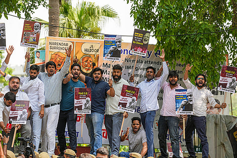 Indian Youth Congress' protest in Delhi