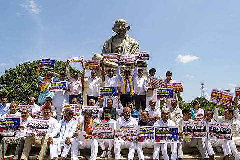 BJP protest over Bengaluru stampede