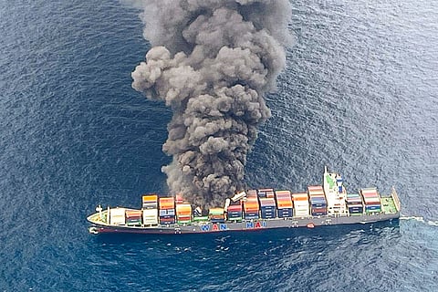 ICG assists Singapore-flagged container vessel after blast