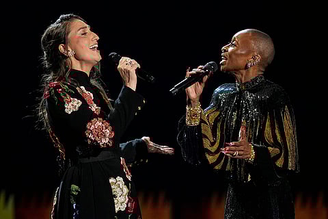 Sarah Bareilles and Cynthia Erivo