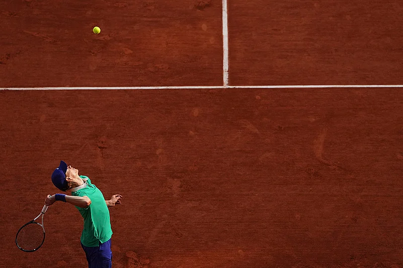 French Open Tennis 2025 Final Carlos Alcaraz Vs Jannik Sinner match pics