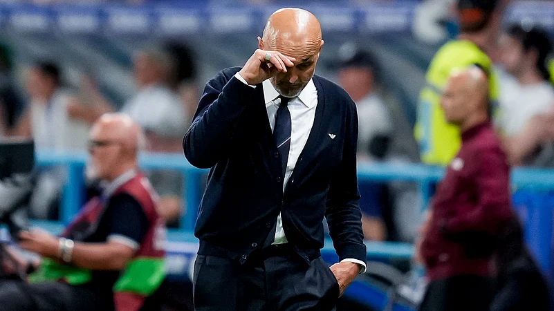 Luciano Spalletti took charge of his final game as Italys manager