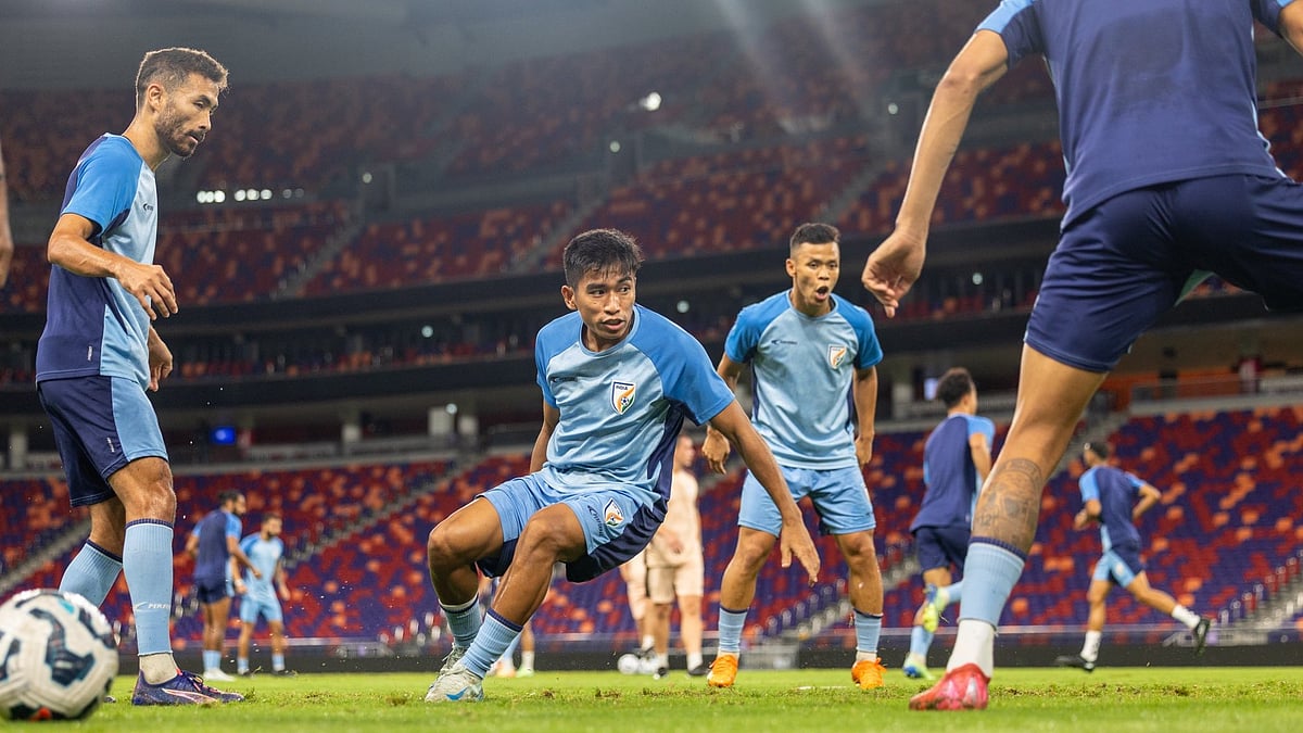 X/Indian Football Team : India train ahead of their AFC Asian Cup 2027 Qualifiers match against Hong Kong in Kowloon.