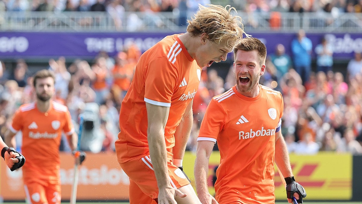 | Photo: X/FIH_Hockey : Netherland's Jip Janssen celebrates after scoring the third goal against India in FIH Pro League 2024-25.