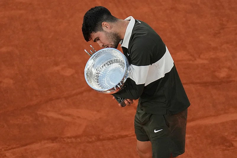 French Open Tennis 2025 Final Carlos Alcaraz Vs Jannik Sinner match pics