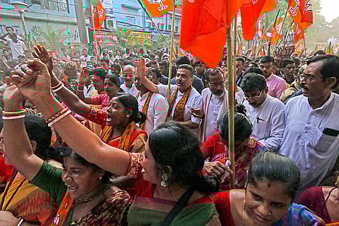 Protest against TMC's Anubrata Mondal