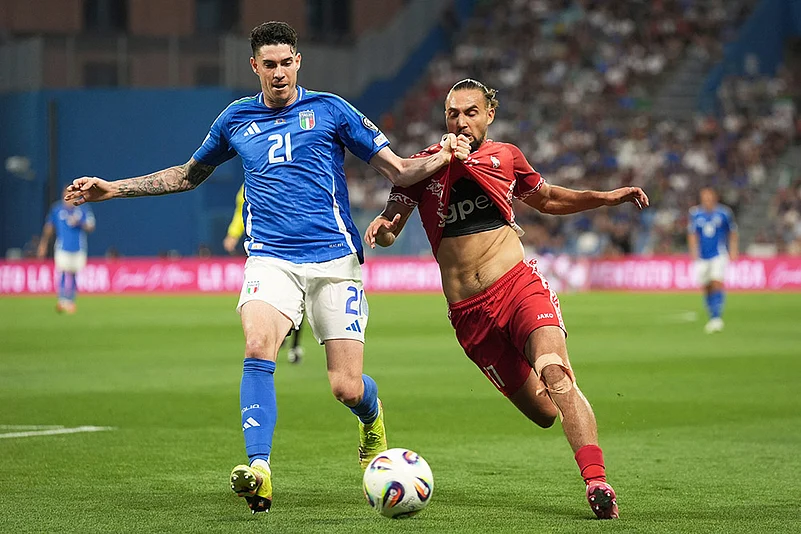 FIFA World Cup 2026 European qualifiers soccer match Italy vs Moldova: Virgiliu Postolachi