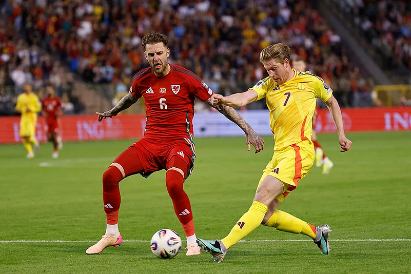 FIFA World Cup 2026 European qualifiers group J soccer match Belgium vs Wales: Joe Rodon