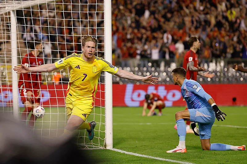 FIFA World Cup 2026 European qualifiers group J soccer match Belgium vs Wales: Kevin De Bruyne