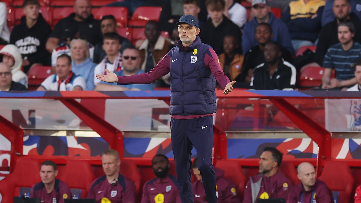 England boss Thomas Tuchel reacts to defeat against Senegal