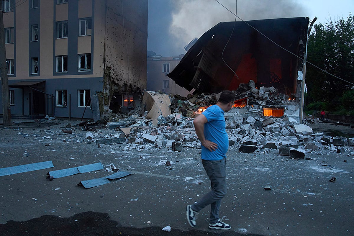 Russian Invasion Of Ukraine; Russia's missile and drone attack in Kyiv