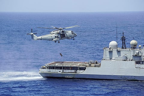 Navy's INS Tabar at PASSEX