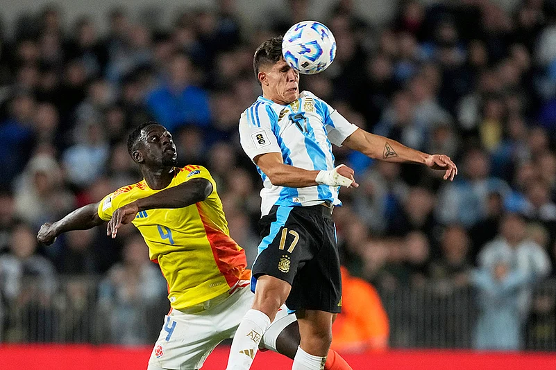 South American World Cup Qualifiers Argentina vs Colombia WCup Soccer: Giuliano Simeone