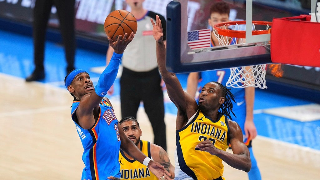 Photo: AP : The NBA Finals series between Indiana Pacers and Oklahoma City Thunder is tied 1-1.