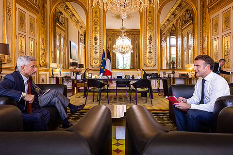 S Jaishankar meets Emmanuel Macron