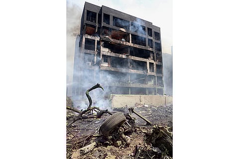 Debris of an Air India plane AI 171