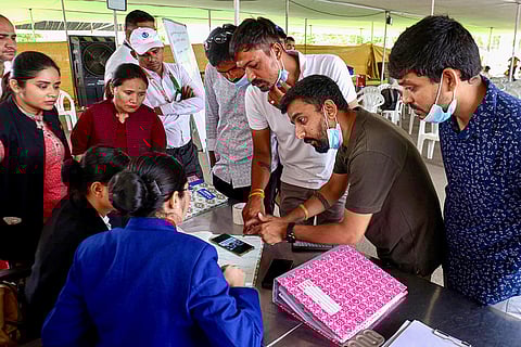 Ahmedabad plane crash: Relatives at help desk