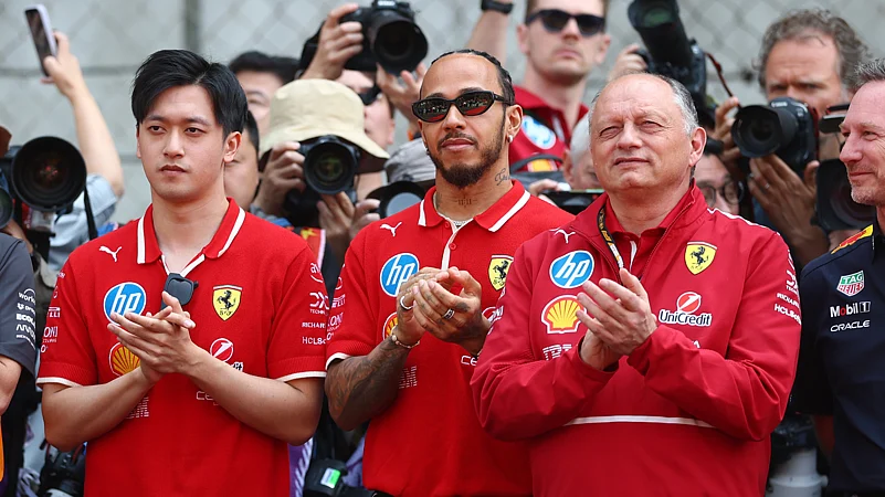 Ferraris Lewis Hamilton and Fred Vasseur