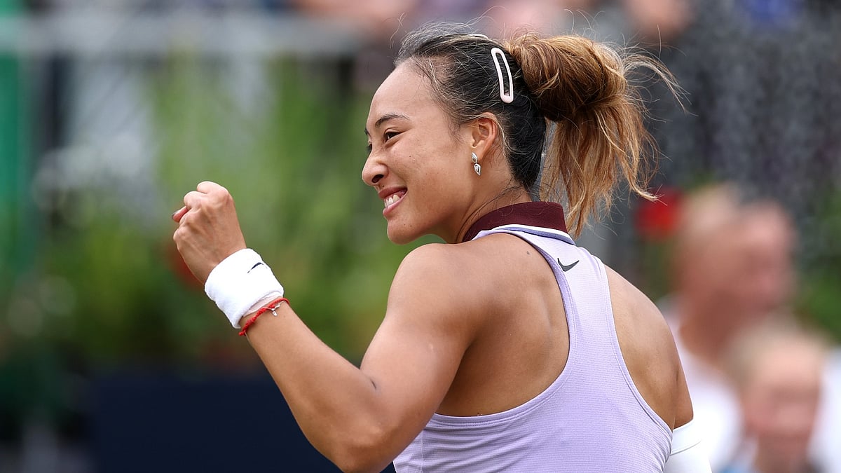 Emma Raducanu Vs Zheng Qinwen: Chinese star dispatched the local favourite in one hour and 50 minutes for a place in the last four of the Queen's Club 2025.