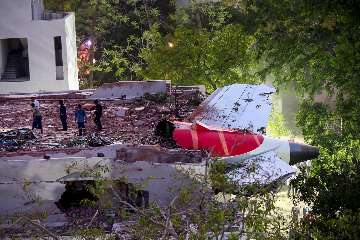 Remains of the Air India plane that crashed in Ahmedabad on June 12 - PTI