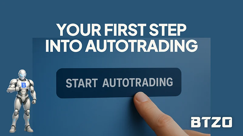 A user clicks start autotrading on the BTZO platform interface