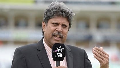 Photo by Gareth Copley/Getty Images : NOTTINGHAM, ENGLAND - JULY 11: Former Indian cricketer and Star Sports commentator Kapil Dev ahead of day three of 1st Investec Test match between England and India at Trent Bridge on July 11, 2014 in Nottingham, England.