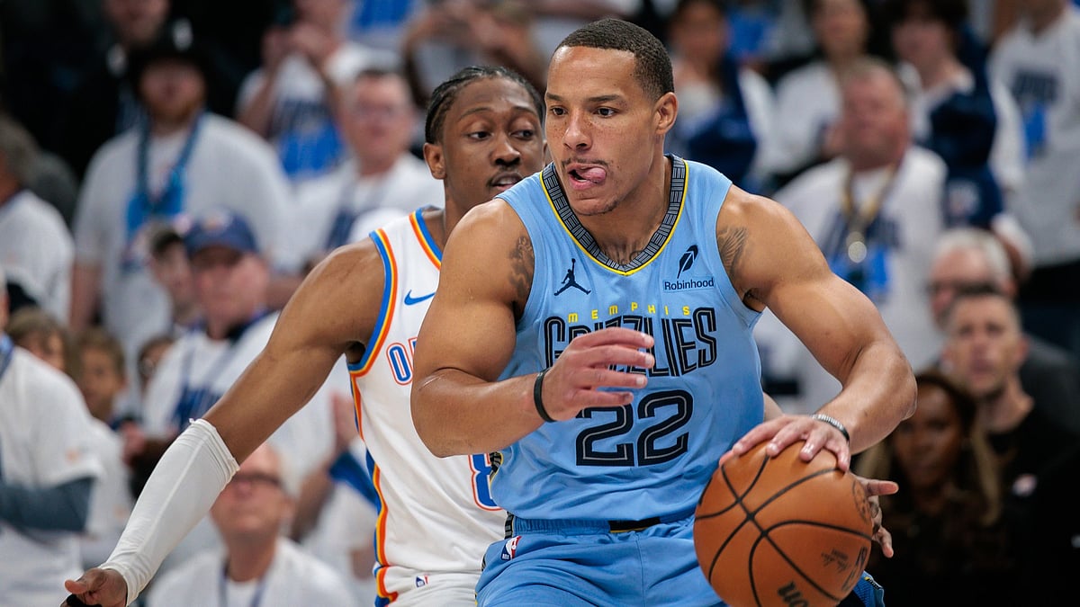Desmond Bane in action for the Memphis Grizzlies during their heavy defeat to Oklahoma City Thunder.