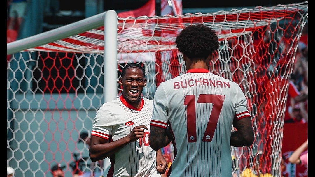 Photo: X | Canada Soccer : Canada national football team players during a match.
