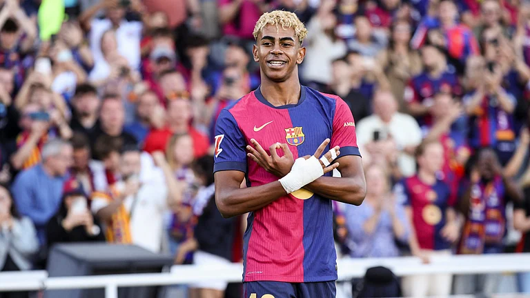 Barcelona's Lamine Yamal - null