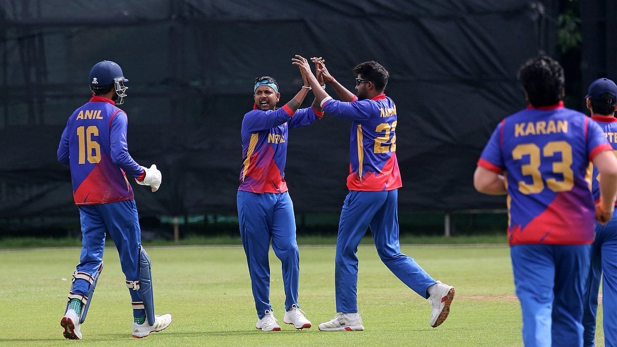 X/nepcricket : Nepal players celebrate