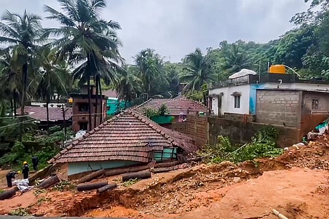 Rains trigger landslide in Mangaluru
