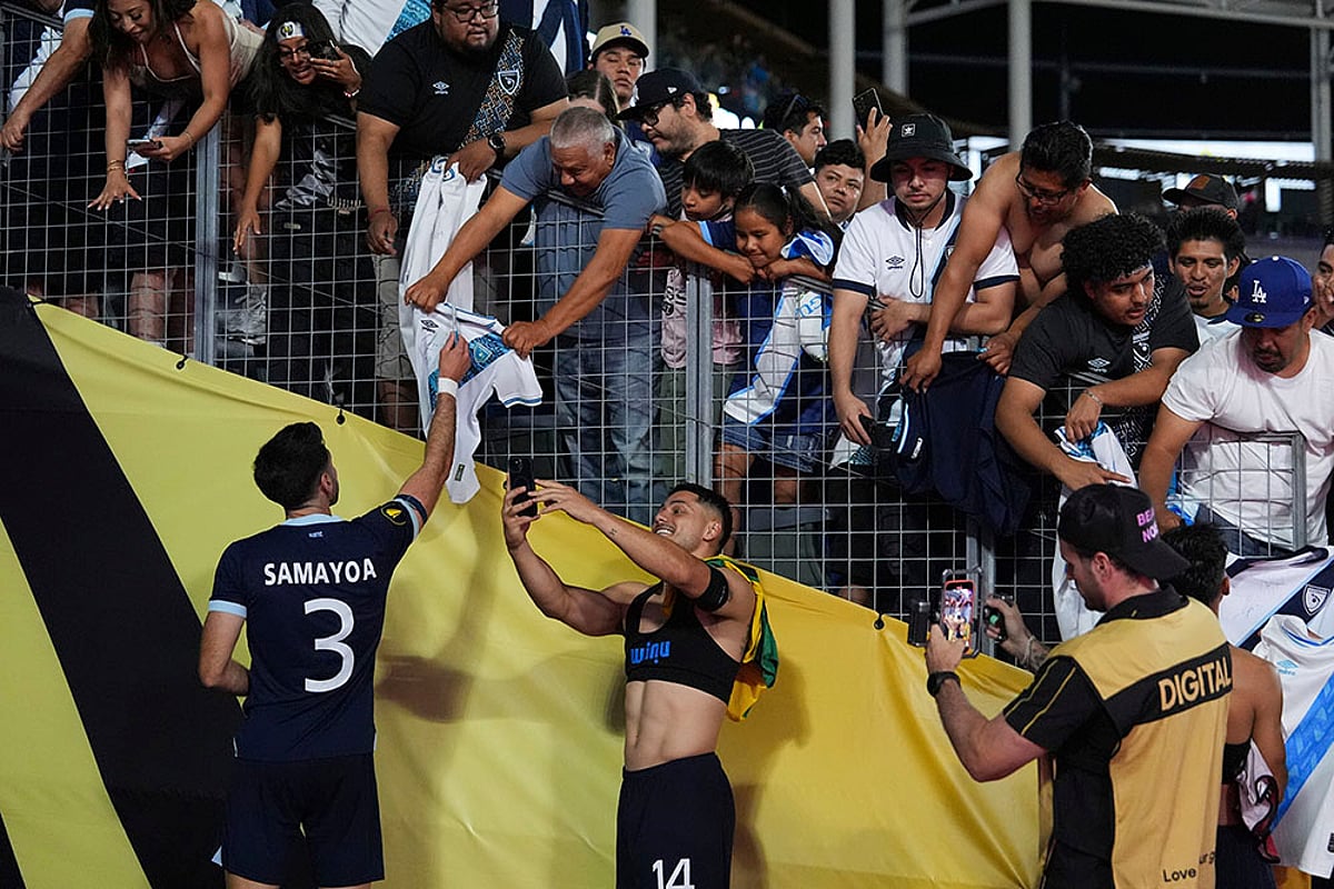 CONCACAF Gold Cup Soccer Group C match Jamaica vs Guatemala: Darwin Lom