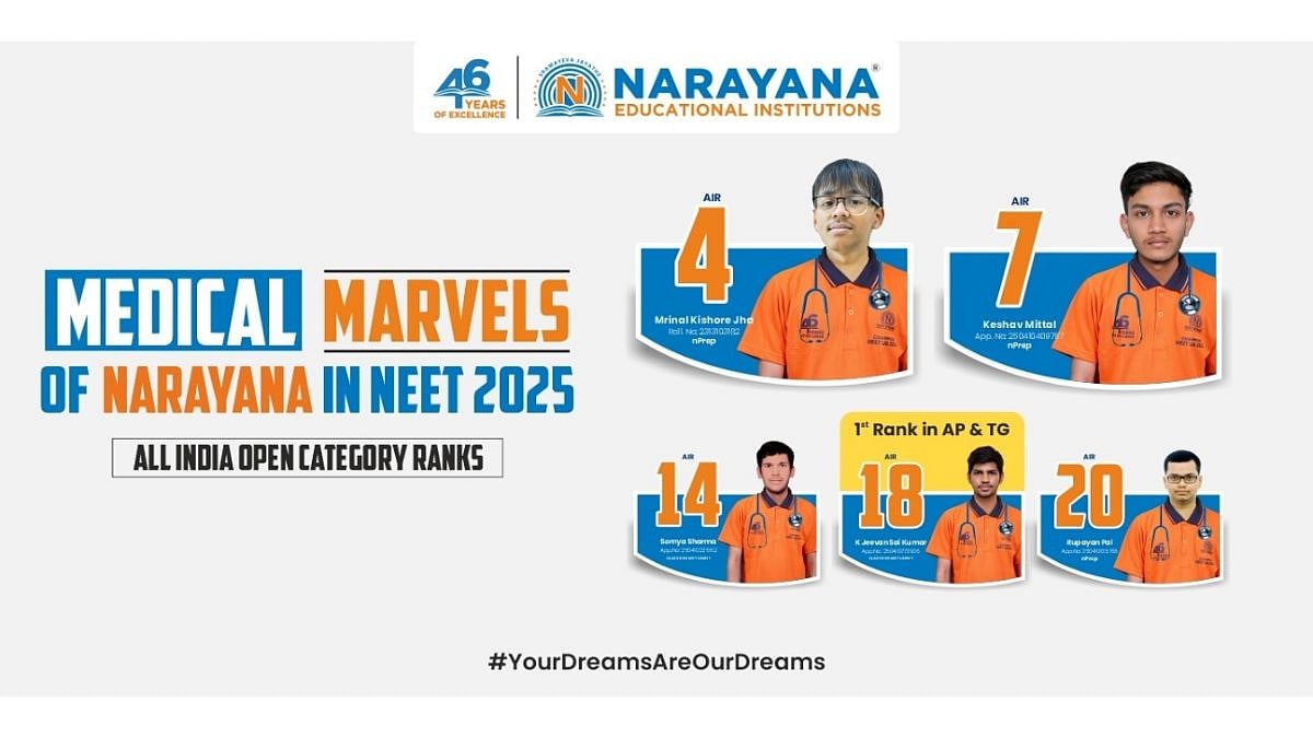 Narayana Maintains Strong Performance In NEET 2025 Results