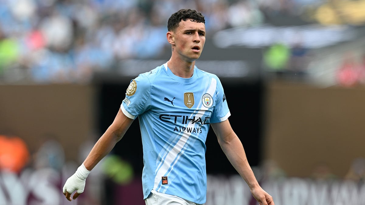 Phil Foden in action for Man City