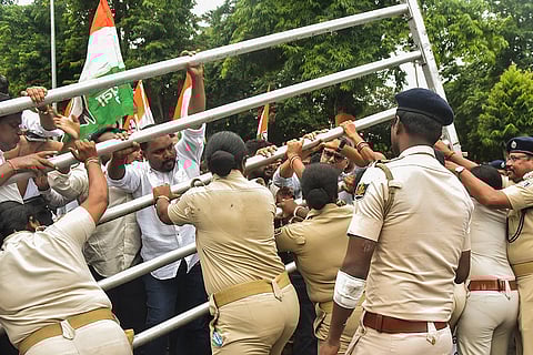 Cong protest against Ganjam rape incident