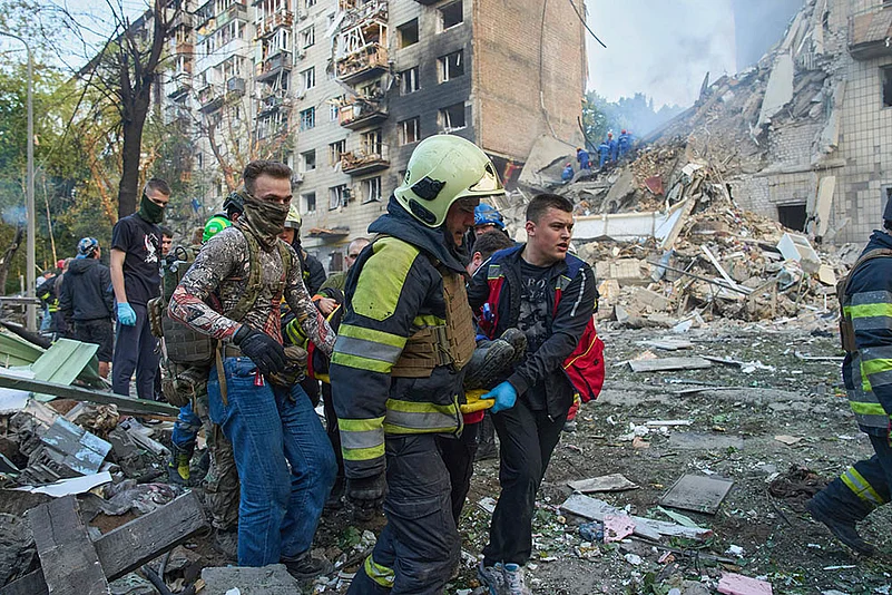 Russia-Ukraine War; Russian missile and drone attack on Kyiv
