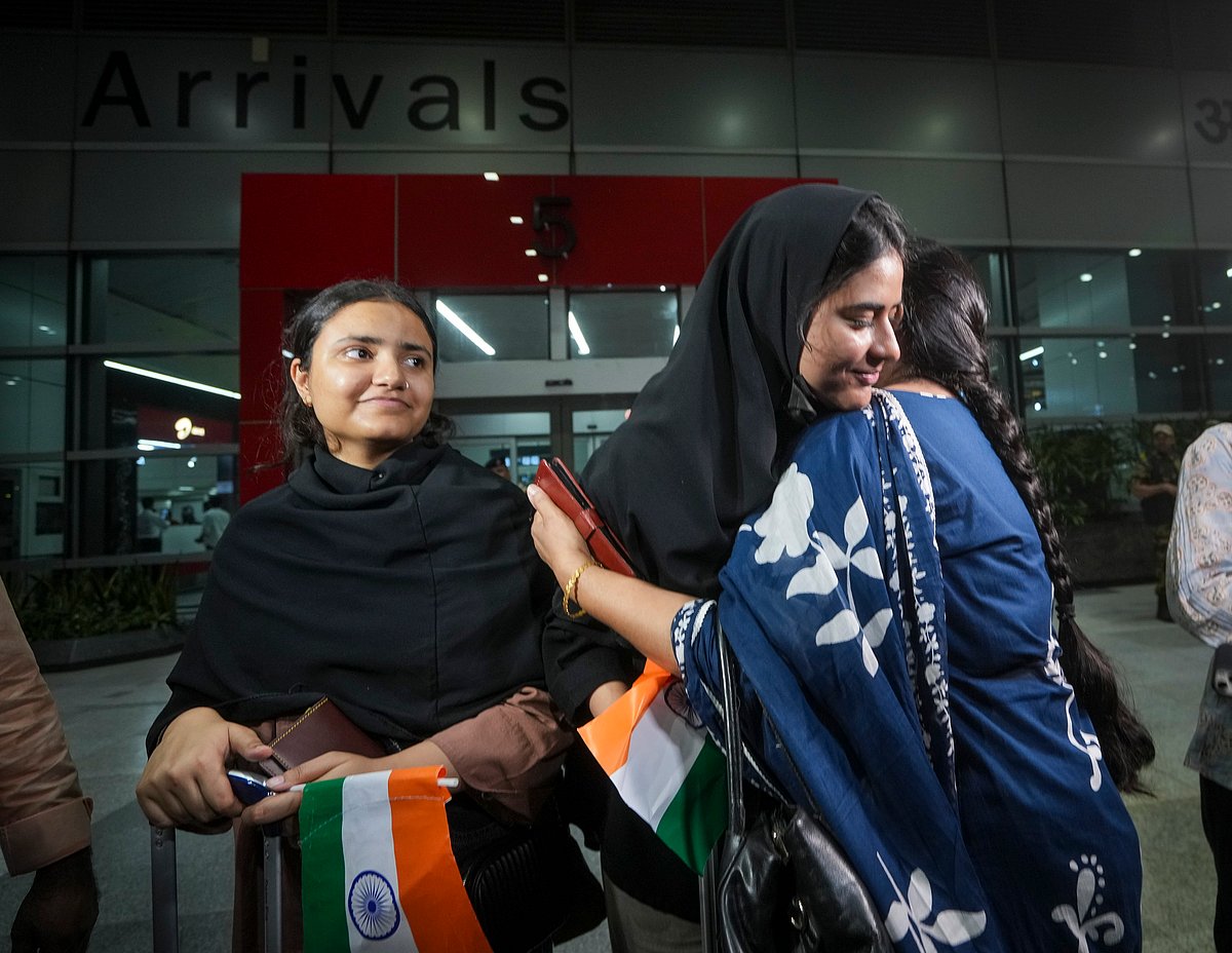 Several Indian students stranded in troubled Iran return back to India safely. - PTI