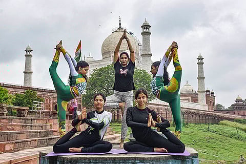 Eve of International Day of Yoga in Agra