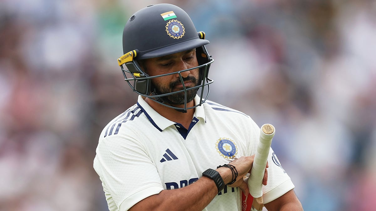 | Photo: AP/Scott Heppell : File photo of Karun Nair in action for India during the Test series against England.