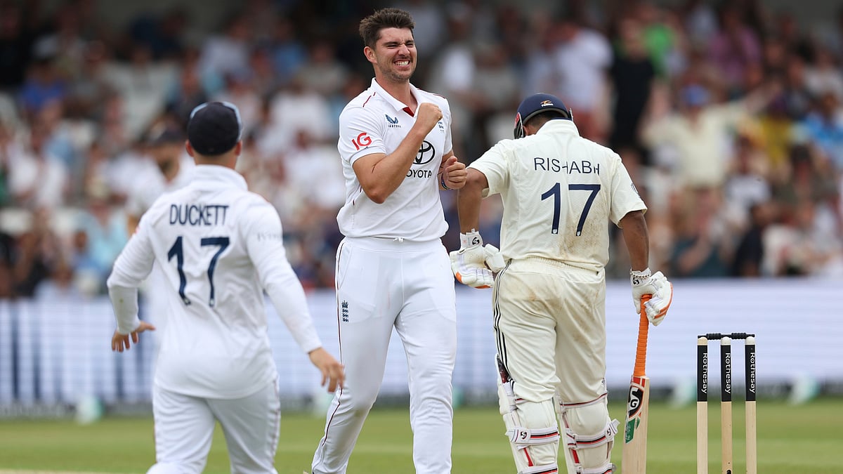India vs England, 1st Test Day 2: Josh Tongue celebrates the dismissal of India's Rishabh Pant on day two of the first cricket test match between England and India at Headingley in Leeds, England, Saturday, June 21, 2025. - | Photo: AP/Scott Heppell