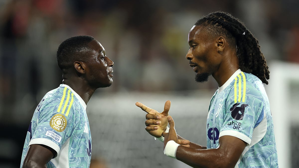 File : File photo of Juventus' Khephren Thuram and Randal Kolo Muani.