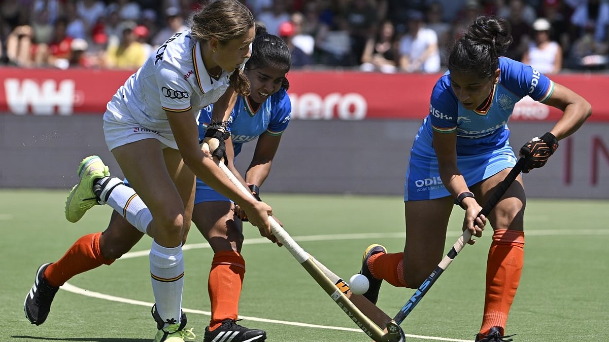 Hockey India  : Glimpse from India Vs Belgium , FIH Women's Pro League 2024-25 match. 