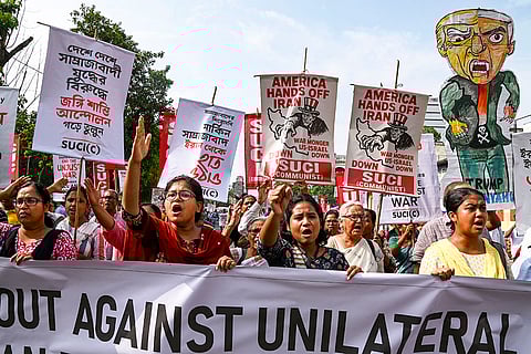 Protest over US attacks on Iran