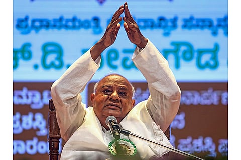 HD Deve Gowda in Bengaluru