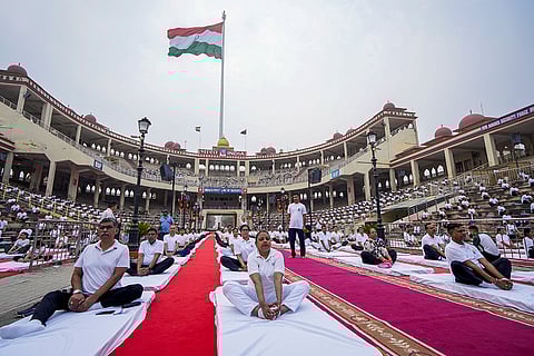 IDY 2025: Yoga session at Attari-Wagah Border