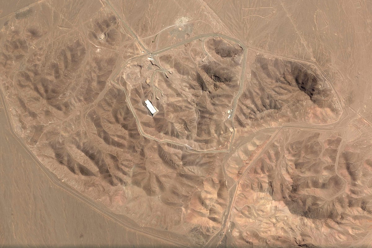 | Planet Labs PBC via AP | : This satellite photo from Planet Labs PBC shows the Fordo enrichment facility in Iran  
