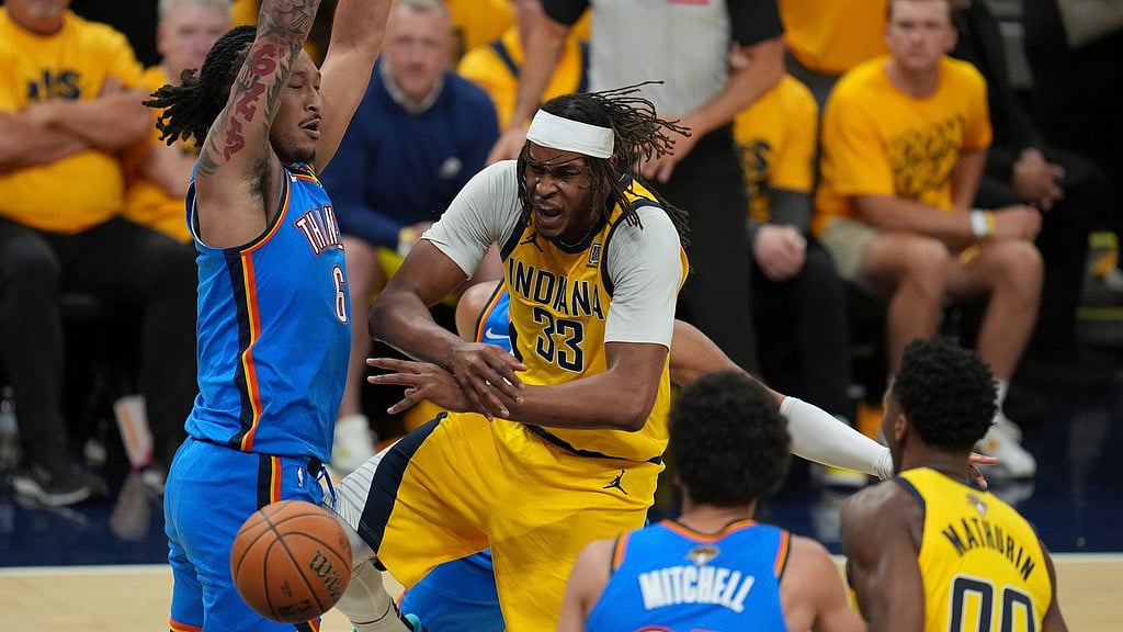 AP : Indiana Pacers beat Oklahoma City Thunder 108-91 in Game 6 to force a decider in the NBA Finals.